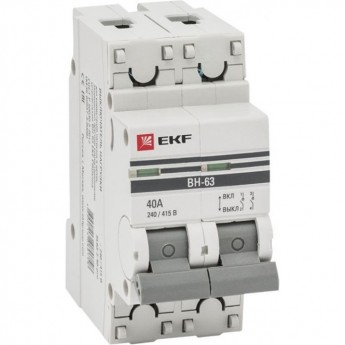 Автоматический выключатель EKF PROXIMA 2P 40А (C) 4,5kA ВА 47-63