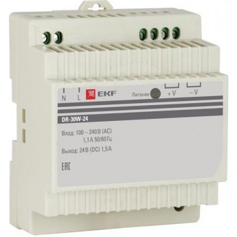 Блок питания EKF 24В DR-30W-24 Блок питания EKF 24В DR-30W-24
